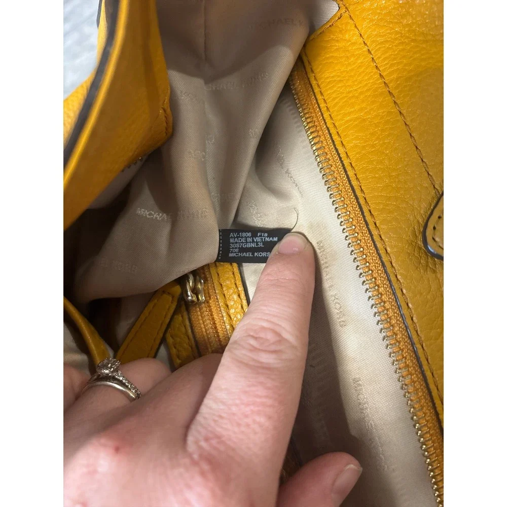 Michael Kors Yellow Brooklyn‎ Large Leather Hobo Bag